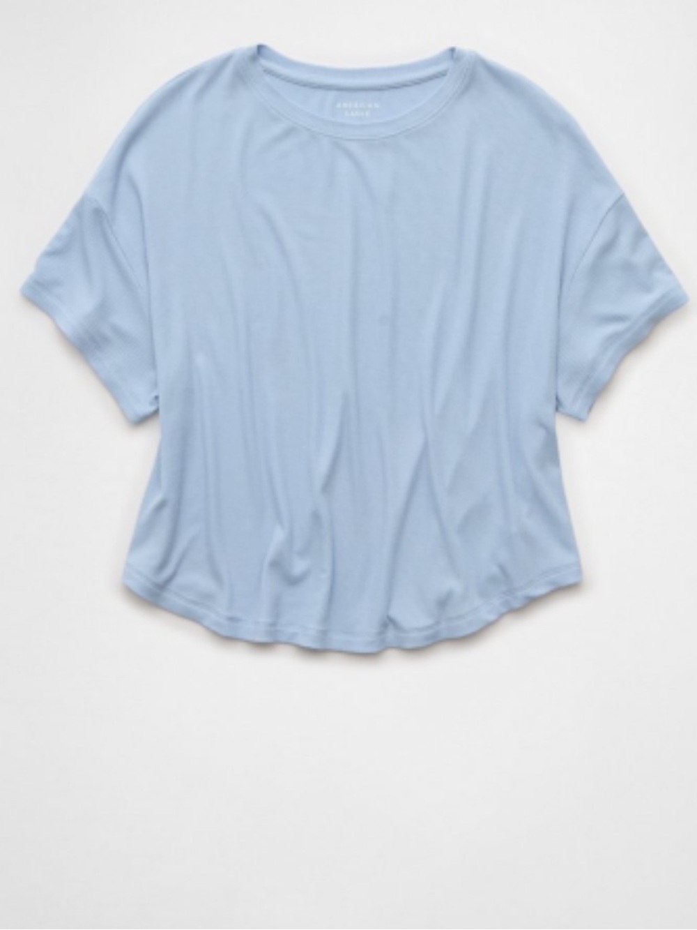 American Eagle Outfitters Soft and Sexy Tee in Ribbed Blue Large